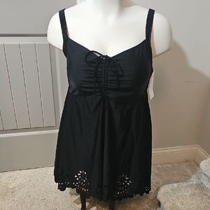 BloomChic Black Swim Dress With Matching Bottoms